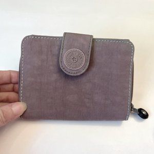 Kipling tri-fold wallet, dusty lavender
